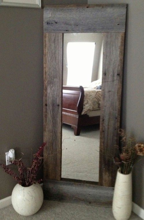 In the bedroom, bathroom or even the hallway, this great rustic full length mirror is sure to be a hit. You just need old barn