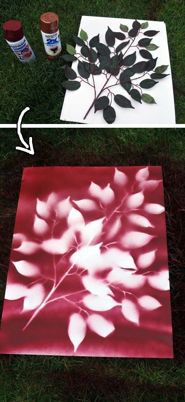 It’s really cheap and easy flower art. | 30 Low-Budget Makeovers You Could Do With Spray Paint