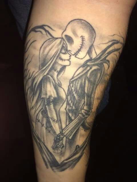 Jack & Sally, Nightmare Before Christmas tattoo