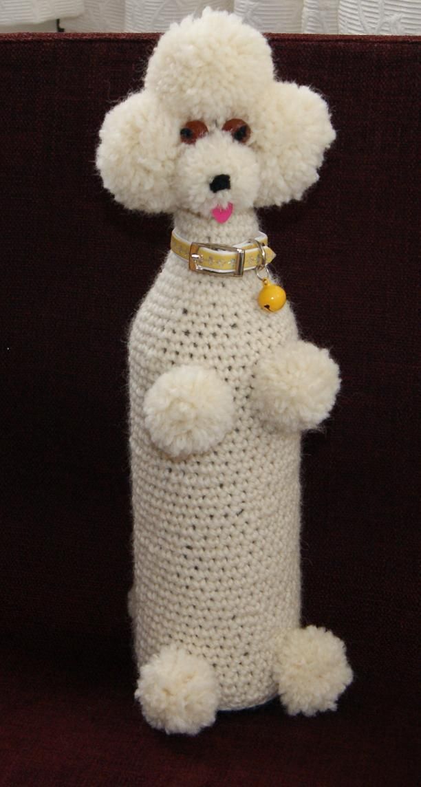 Memba these? Poodle wine bottle cozy. My Grandma made these like crazy, everybody wanted them, she took orders. Folks used them as