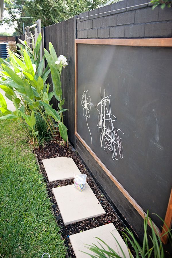 My Grandchildren would love this.  No more colored chalk on the concrete.  #PinMyDreamBackyard