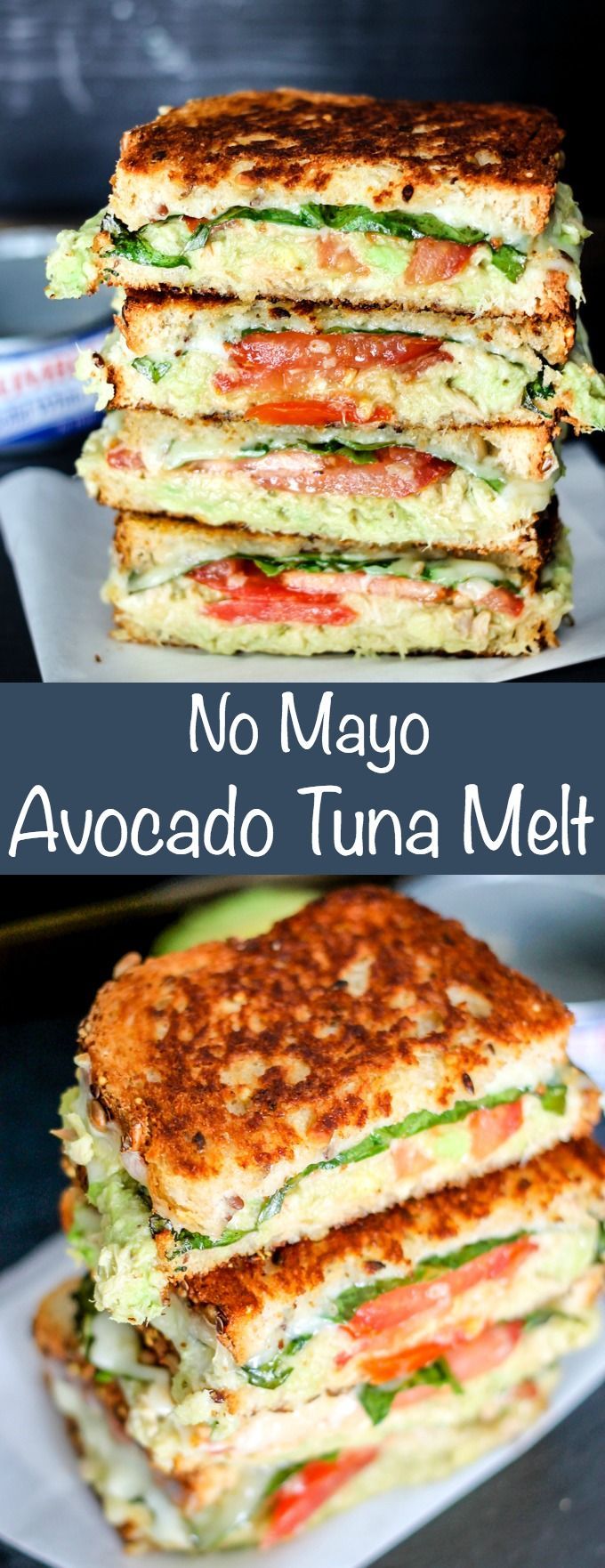 No Mayo Avocado Tuna Melt is the perfect lunch to get out of the midweek slump! Filled with solid white albacore tuna and veggies,