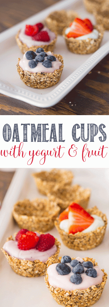 Oatmeal Cups with yogurt and fruit | Perfect Brunch Recipe | Great for showers and mother’s day