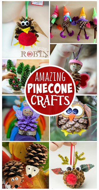 Pine Cone Crafts for Kids to Make (Find an owl, christmas tree, reindeer, fairy, hedgehog, and more!) | CraftyMorning.com