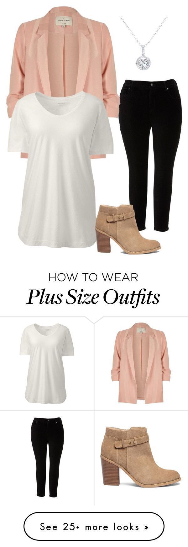 “Pretty in Pink – Business Casual” by cidnee-kroenlein on Polyvore featuring Melissa McCarthy Seven7, River Island, Lands’ End,