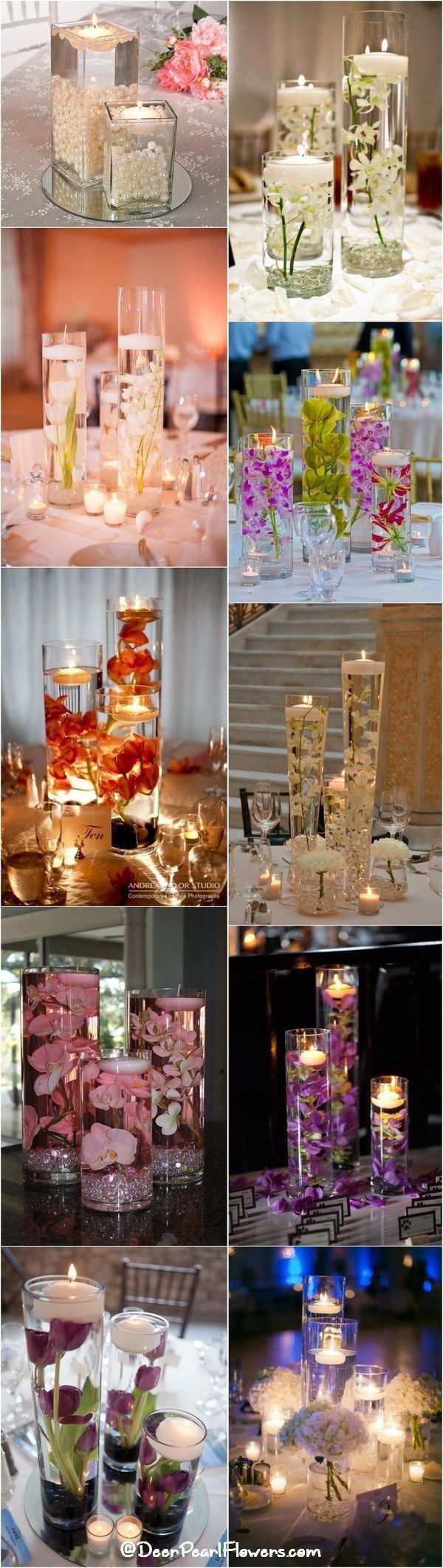 Romantic floating wedding centerpiece ideas / http://www.deerpearlflowers.com/floating-wedding-centerpieces/