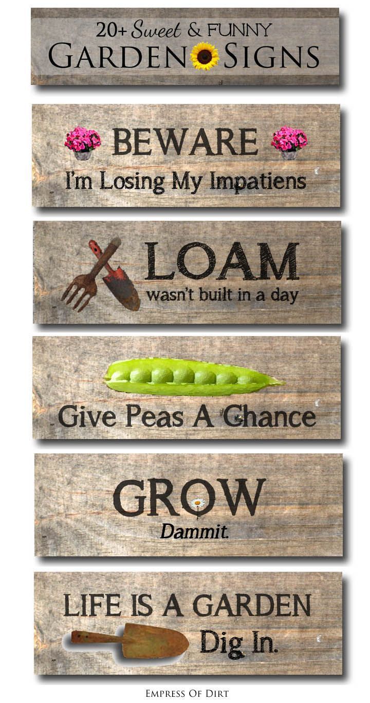 Sweet and funny garden signs | love a sense of humour in the garden #spon