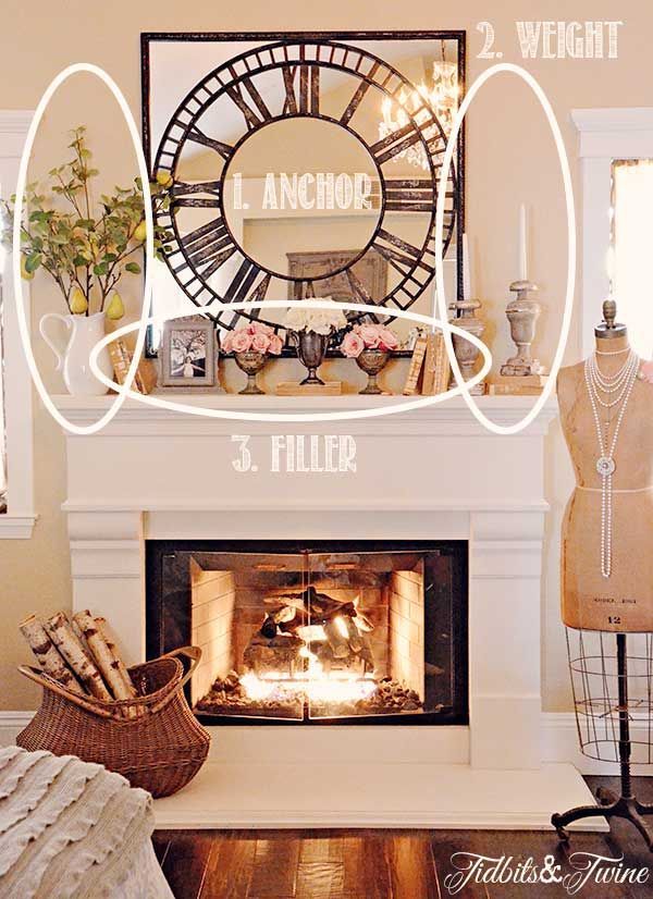 The general idea of accessorizing a mantel is good to follow – this mantel is a little too busy. Good to be simple.