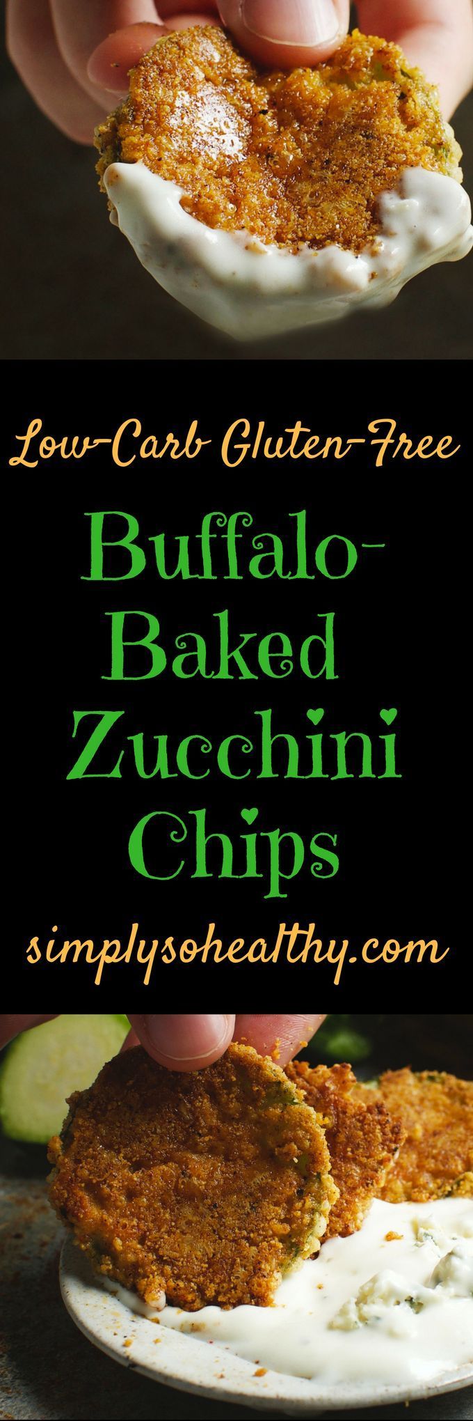 These Low-Carb Buffalo Baked Zucchini Chips make a delicious snack or side dish. They can be part of a low-carb, ketogenic,
