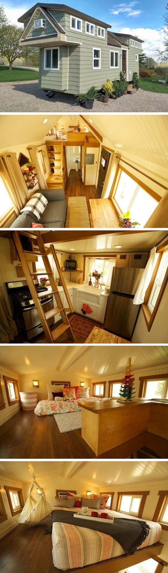 This beautiful, 200 sq ft tiny house was designed and built for a young family.  The home was created by Maximus Extreme Living