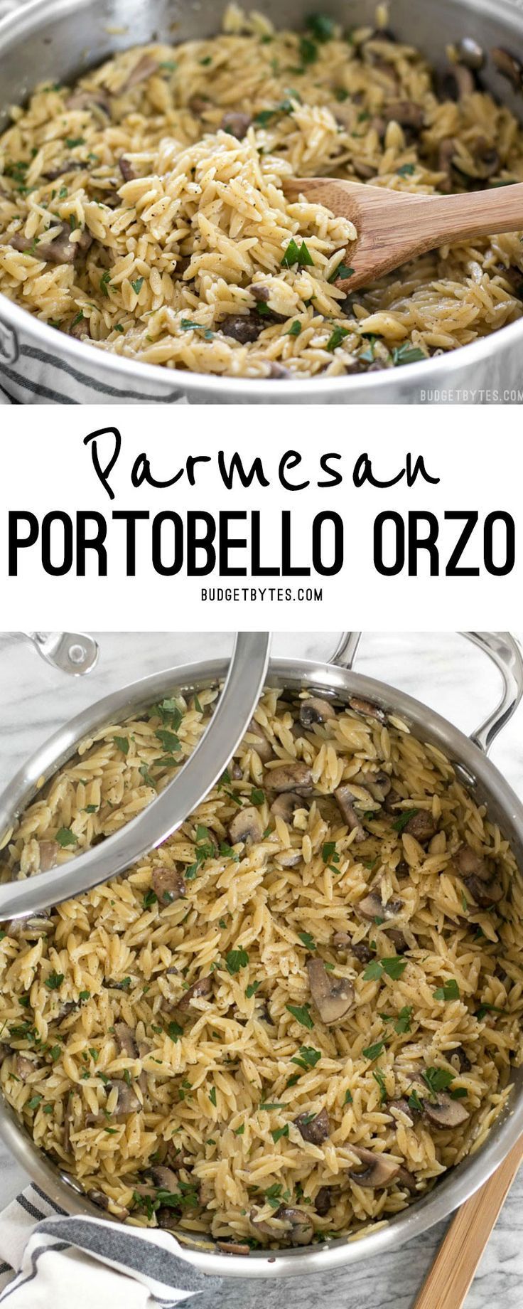 This super simple and flavorful Parmesan Portobello Orzo will become your next go-to side dish. Ready in 30 minutes, it pairs with