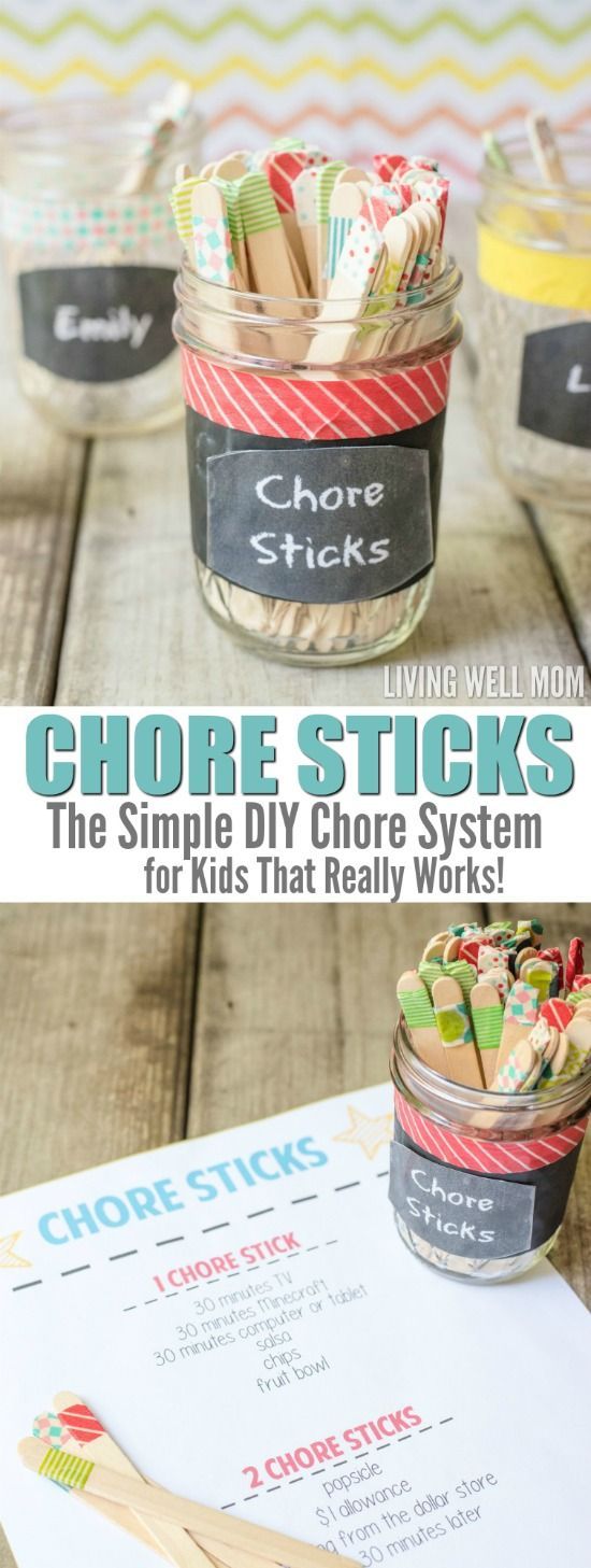 Tired of fighting with your kids over chores? Check out this simple DIY chore system for kids that works so well, they may even