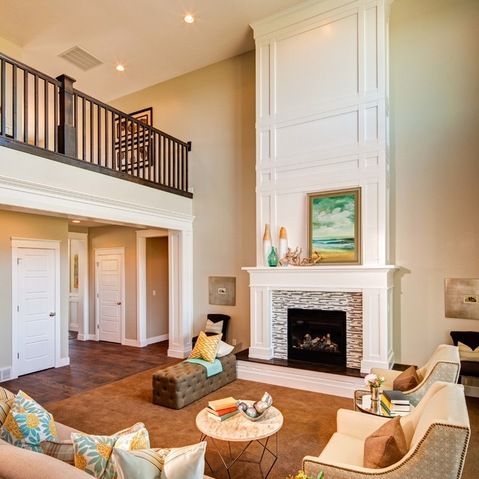 Two Story Fireplace Design