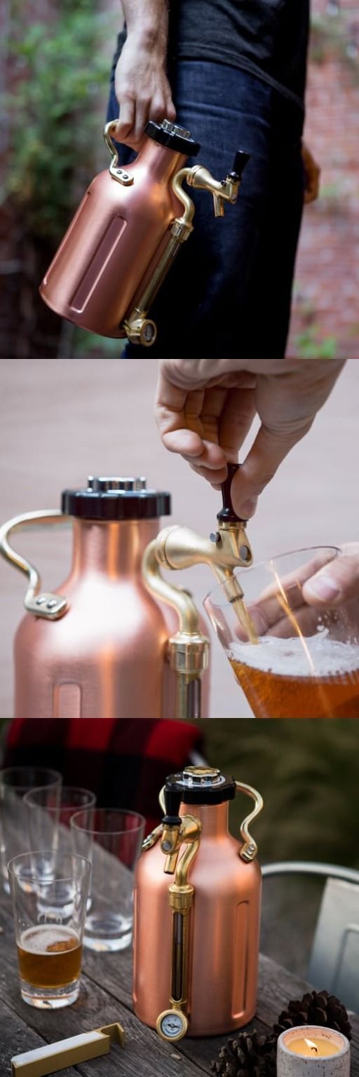 uKeg 128 Pressurized Growler for Craft Beer – Copper by GrowlerWerks @aegisgears