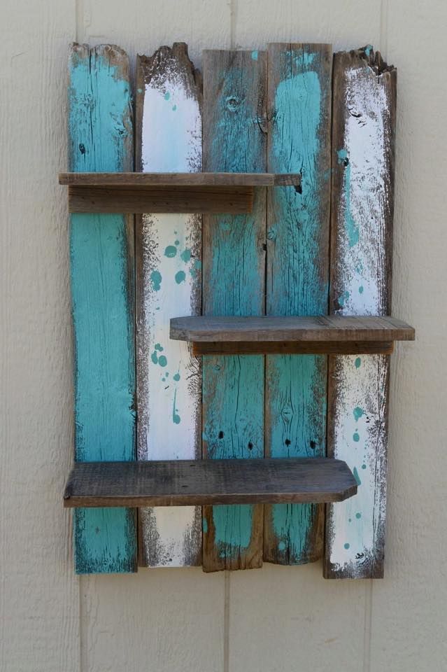 upcycled pallet decorative wall shelf