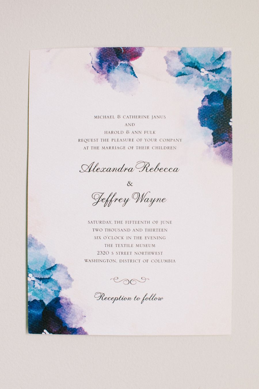 Watercolor Wedding Invitations by WeddingPaperDivas.com As Seen On #SMP here: