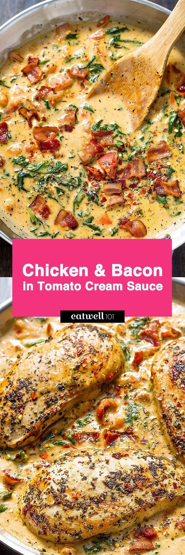 Who can turn down a nourishing dinner that pairs both chicken AND bacon? Chicken breasts seasoned with Italian spices get seared