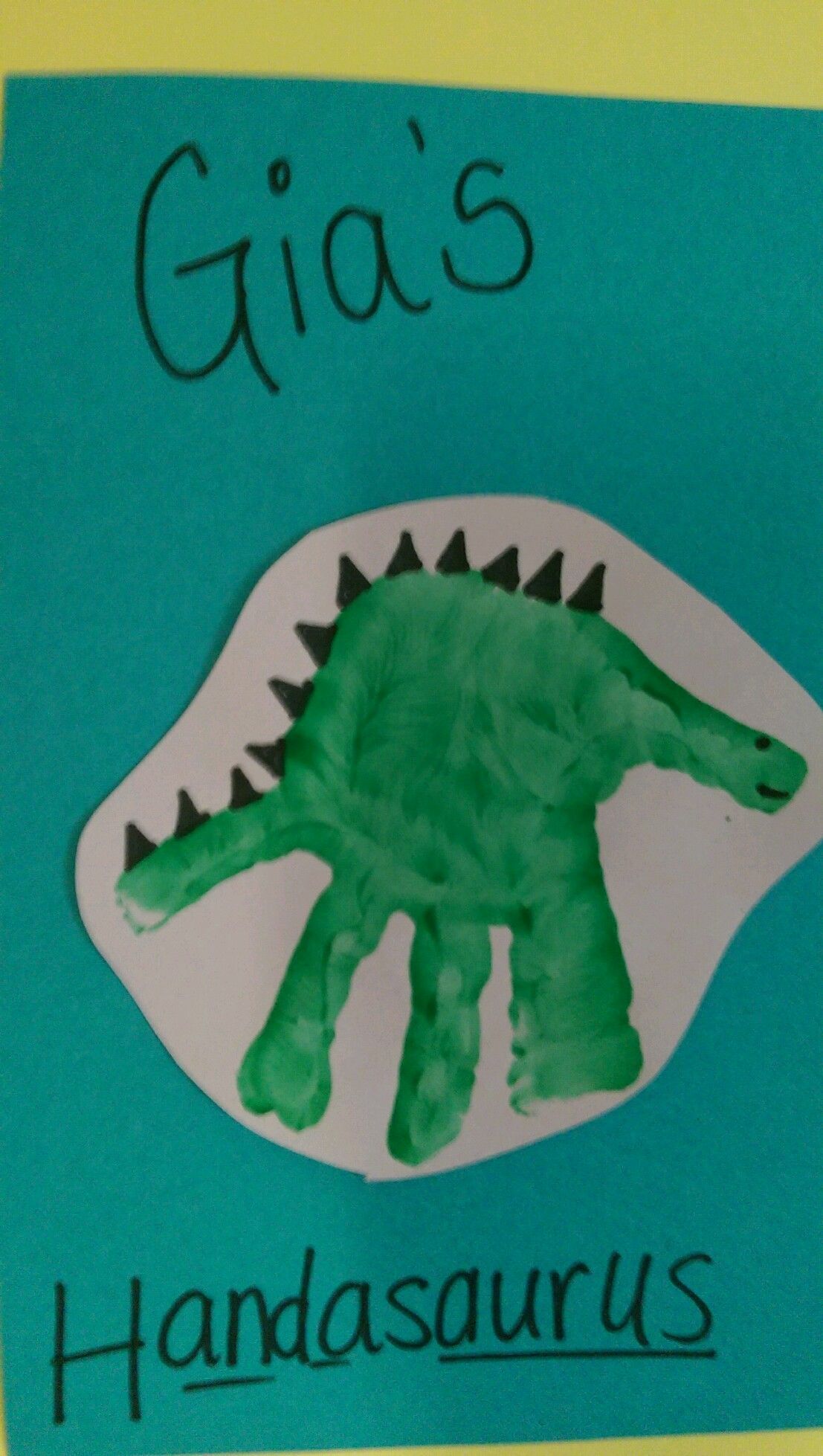 Dinosaur Handprint | Arts & Crafts idea for Children