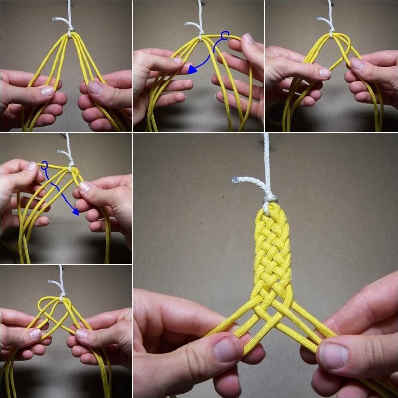 How to make  6 Strand Braid ? Use it in bracelets, hair accessory, belts, bookmarks and more … how about hair, or bread ?  Step