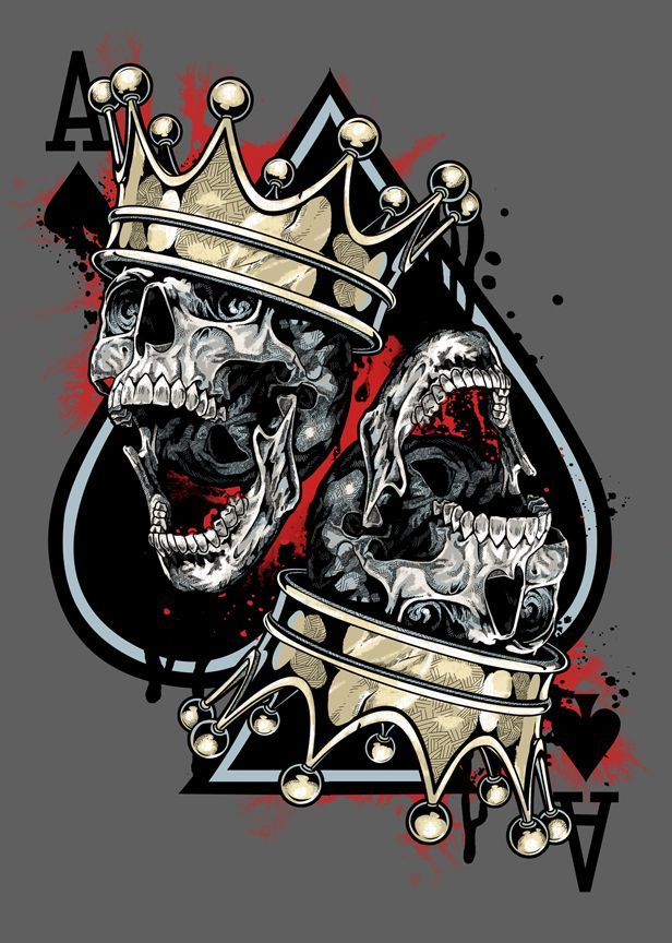 Tattoo idea. Skull and crown.