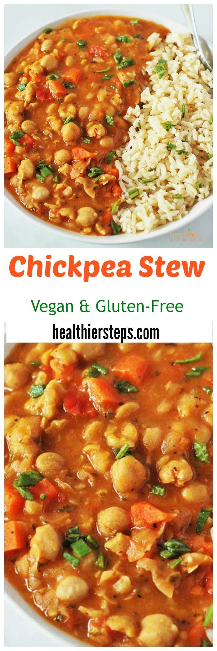 This Chickpea stew Gluten-Free Vegan is a hearty and comforting stew. It is simple to make and delicious! Chickpea is a low-fat