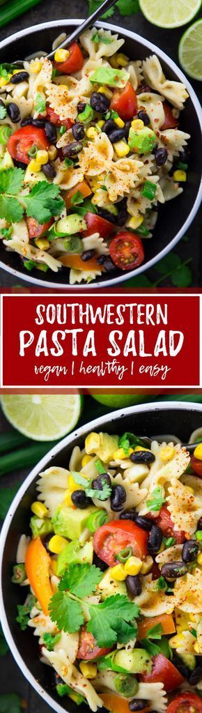 This vegan Southwestern pasta salad is one of my favorite summer recipes! I LOVE bringing it to BBQs, potlucks, and picnics! It’s