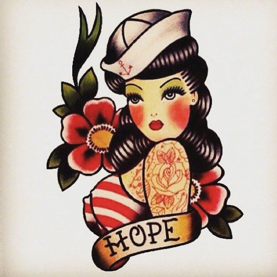 18 traditional tattoo pinup
 ideas