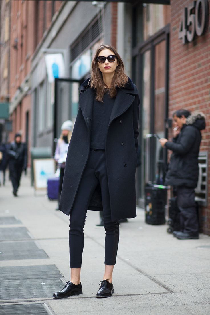 The Big Chill: Street Style at New York Fashion Week -   19 black style winter
 ideas