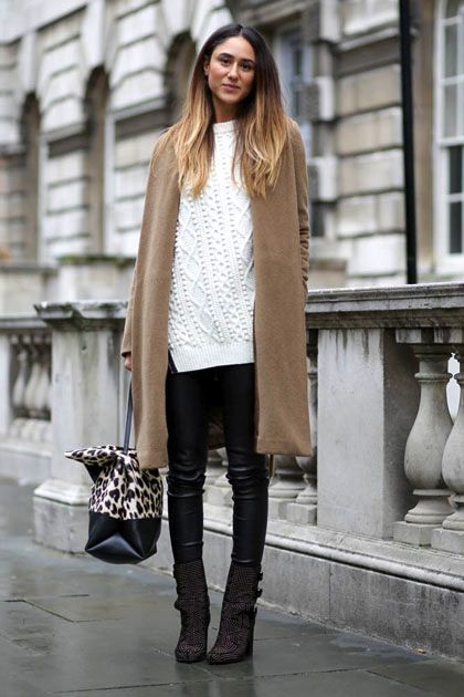 CAMEL + CABLE KNIT -   19 black style winter
 ideas