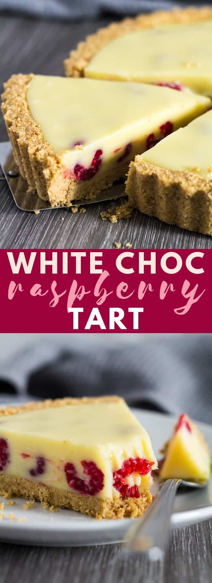 White Chocolate Raspberry Tart -   21 baking recipes pie
 ideas