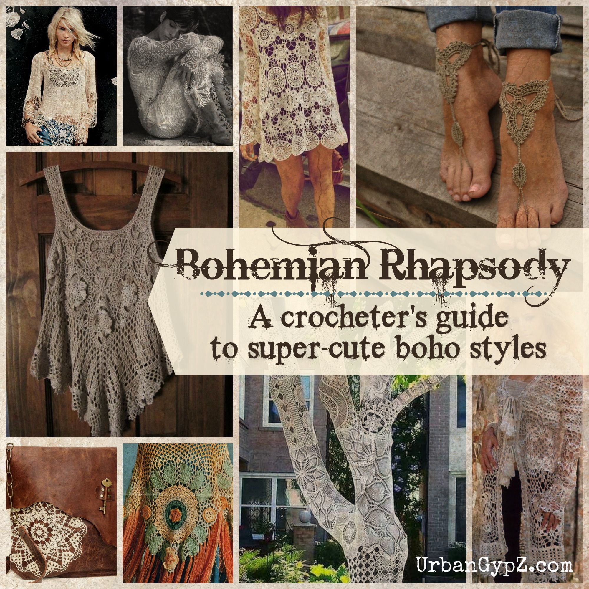 Hippie Boho style lace crochet clothes are hot right now. Here are some of my favorite boho crochet patterns out there. Super cute and very easy to DIY. -   21 boho style crochet
 ideas