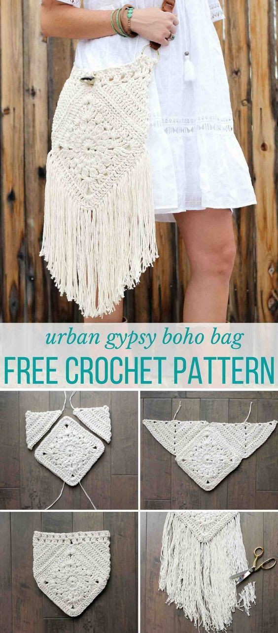 Urban Gypsy Boho Bag – Free Crochet Pattern -   21 boho style crochet ideas