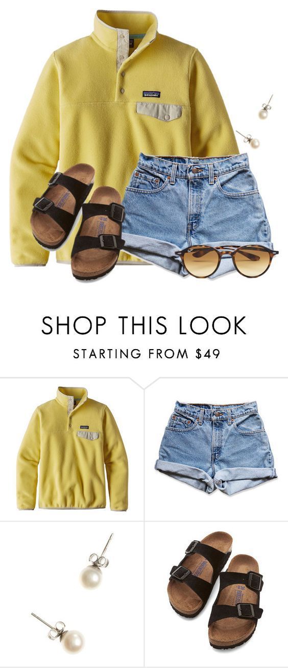 Yellow Patagonia with shorts and birks //pin: @sleepysus -   22 diy summer fashion
 ideas