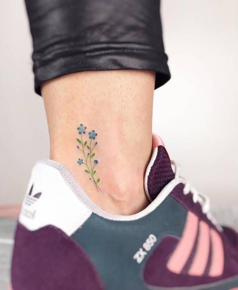 60 Tiny Tattoos To Inspire Your Next Ink -   22 outer ankle tattoo
 ideas