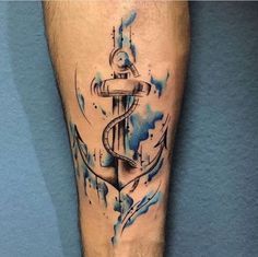 12 ideias de tatuagens masculinas para fazer no bra?o -   23 anchor tattoo forearm
 ideas