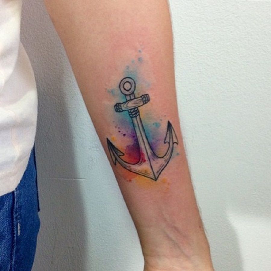 23 anchor tattoo forearm
 ideas