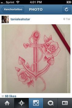 Anchor tattoo if we ever have a girl I would love to do this for her -   23 anchor tattoo forearm
 ideas