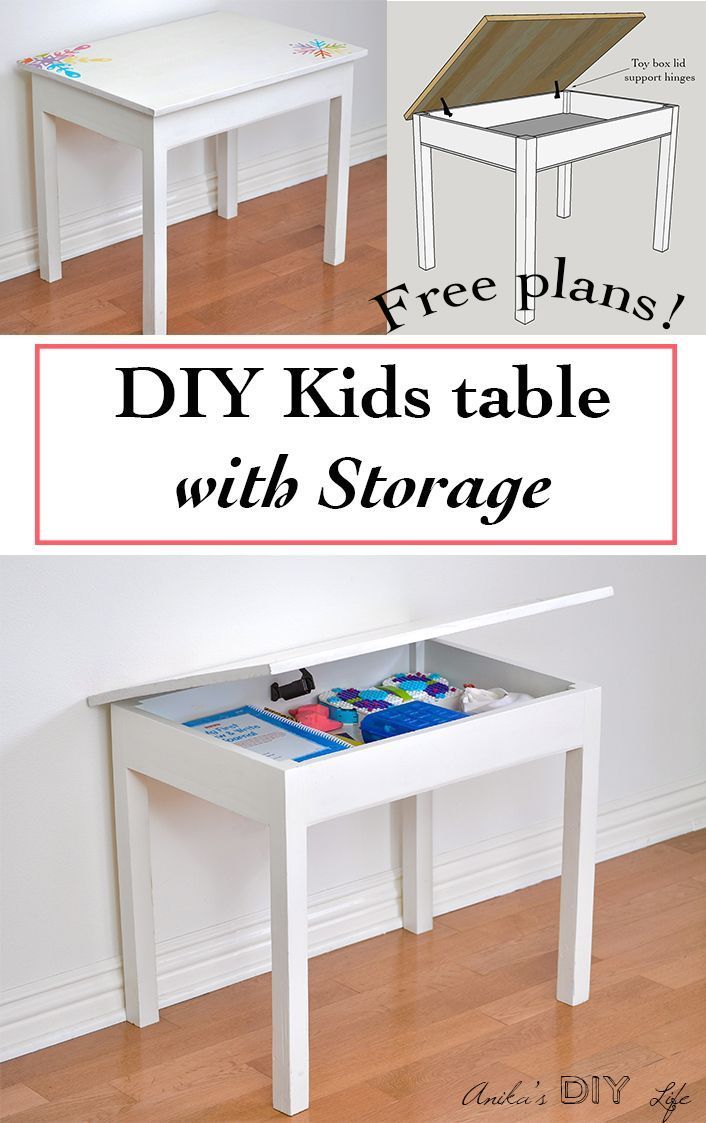 DIY Kids Table with Storage -   23 diy kids school
 ideas