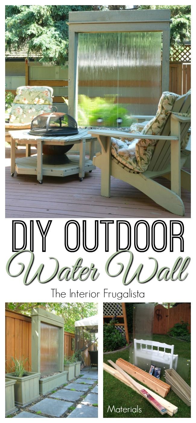DIY Outdoor Water Wall -   23 diy outdoor steps
 ideas