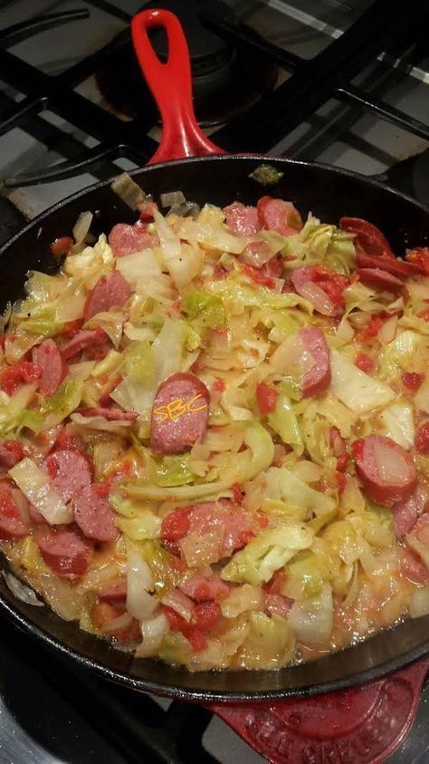 Fried Cabbage with Sausage -   23 sausage recipes cabbage
 ideas