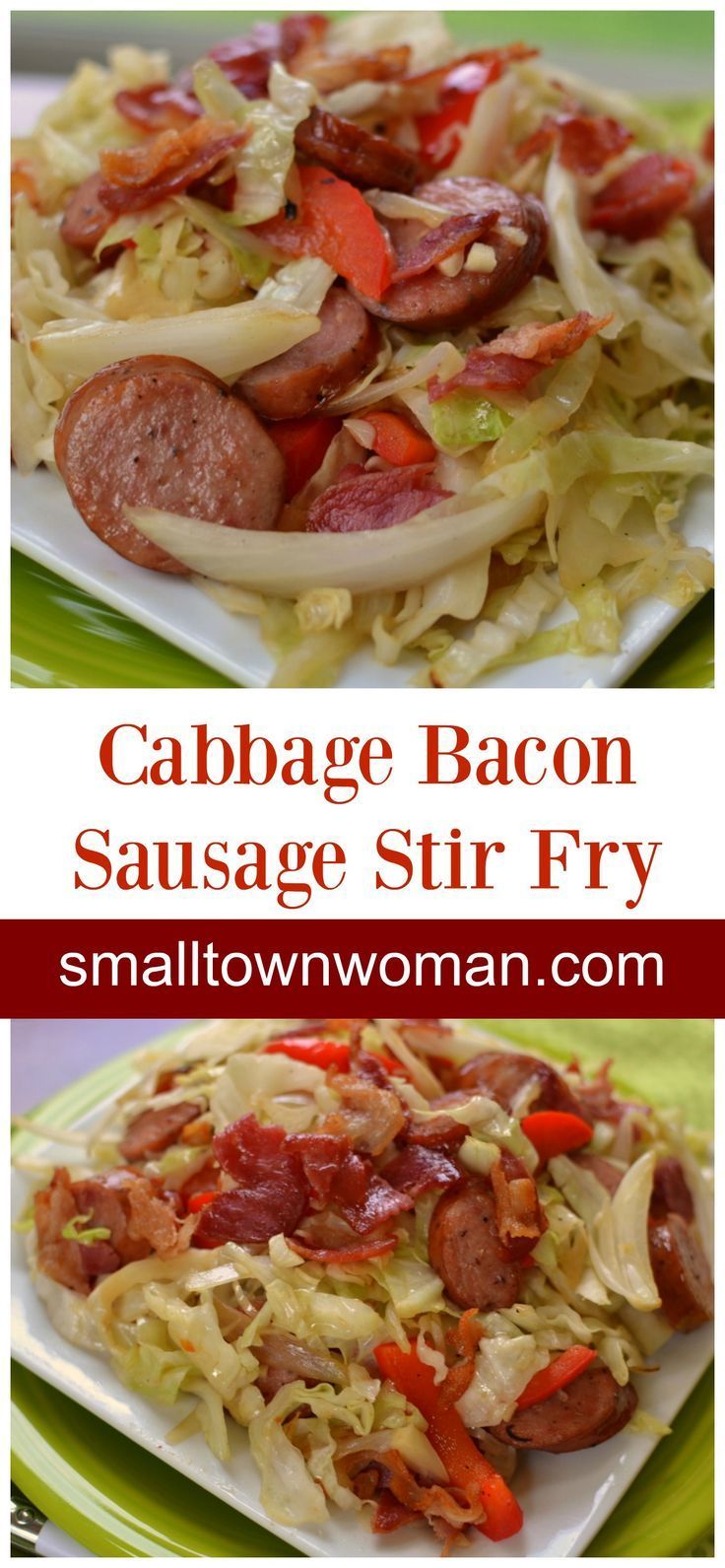 You are just a few minutes away from this delicious low carb Cabbage Bacon Sausage Stir Fry.  This scrumptious recipe keeps things simple with just a handful of ingredients. -   23 sausage recipes cabbage
 ideas