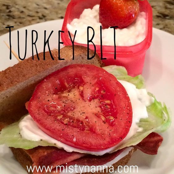 Turkey BLT.....21 Day Fix Approved!    My kids and I had this for lunch and LOVED it! It was something different than just peanut butter and... -   24 21 day turkey
 ideas