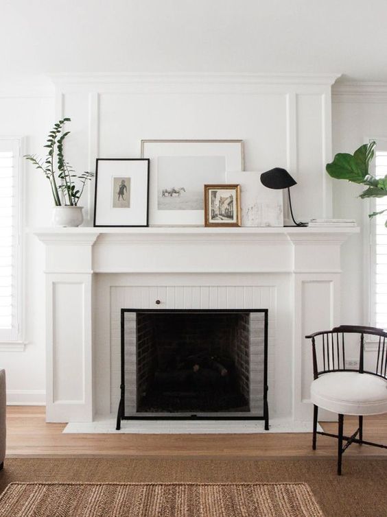 minimalist fireplace -   24 apartment fireplace decor ideas