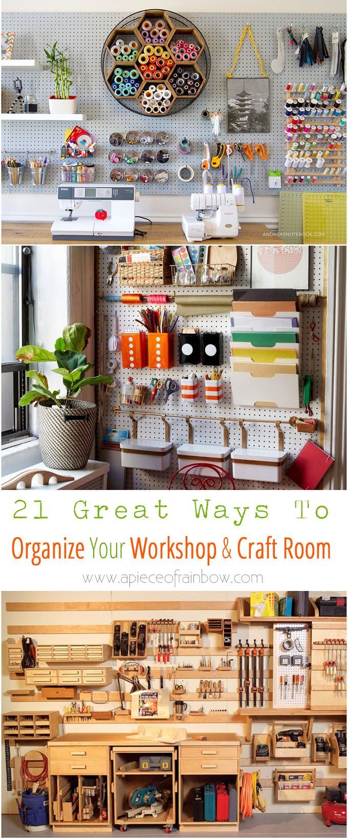 21 Great Ways to Easily Organize Your Workshop and Craft Room -   24 crafts organization travel
 ideas