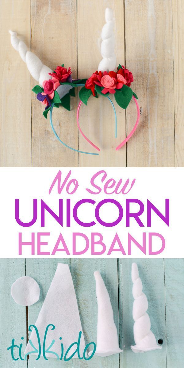 Easy Felt Unicorn Horn Headband Tutorial | Tikkido.com -   24 diy headbands unicorn
 ideas