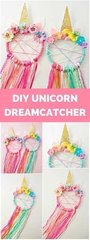DIY UNICORN DREAMCATCHER -   24 diy headbands unicorn
 ideas