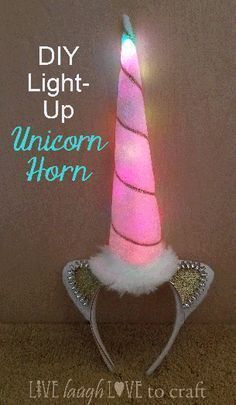 Light Up Unicorn Horn Tutorial -   24 diy headbands unicorn
 ideas
