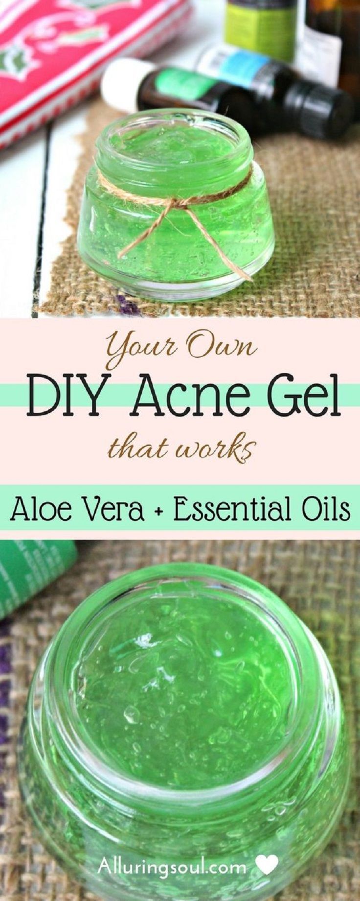 Aloe Vera and Essential Oil DIY Acne Gel That Works - 16 Must-Have DIY Beauty Recipes To Keep You Beautiful All Year Long -   24 diy makeup products
 ideas