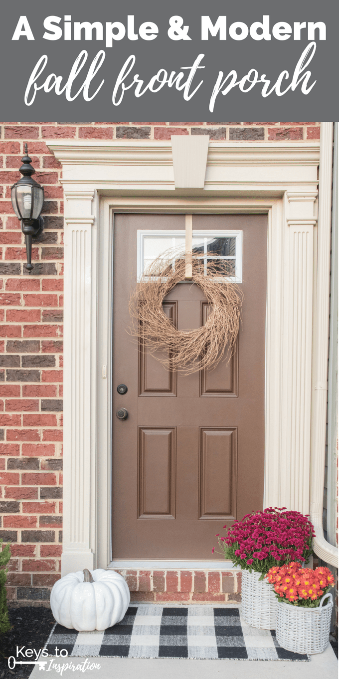 A Simple and Modern Fall Front Porch -   24 modern porch decor
 ideas