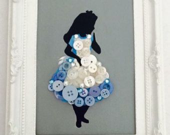 Disney princess framed button canvas -   25 cool disney crafts
 ideas
